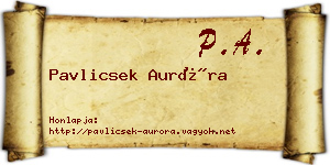 Pavlicsek Auróra névjegykártya